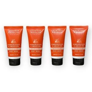 Crabtree & Evelyn Pomegranate & Argan Oil Body Wash Travel Size 1.7 oz Lot Of 4
